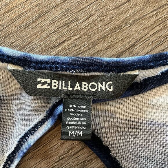 Billabong Tie Dye Blue & White Stripe Tank M EUC - Picture 2 of 9